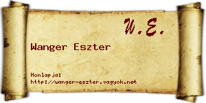 Wanger Eszter névjegykártya