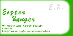 eszter wanger business card